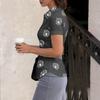 Damen Slim Fit Kurzarm Hemd mit Knöpfen und Kragen Sommerlich Lässig Büro Bluse Taillierter Schnitt Leichter Stoff
