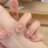 Nude Pure Desire French Handmade Cat Eye Press On Nails