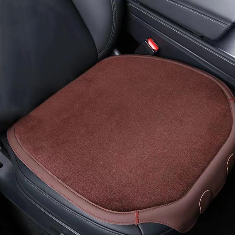 Fashion Car Front Seat Cushion Universal Cars Backless Short Plush Single Piece Seat Pad Luxury Breathable Non-slip Car Supplies