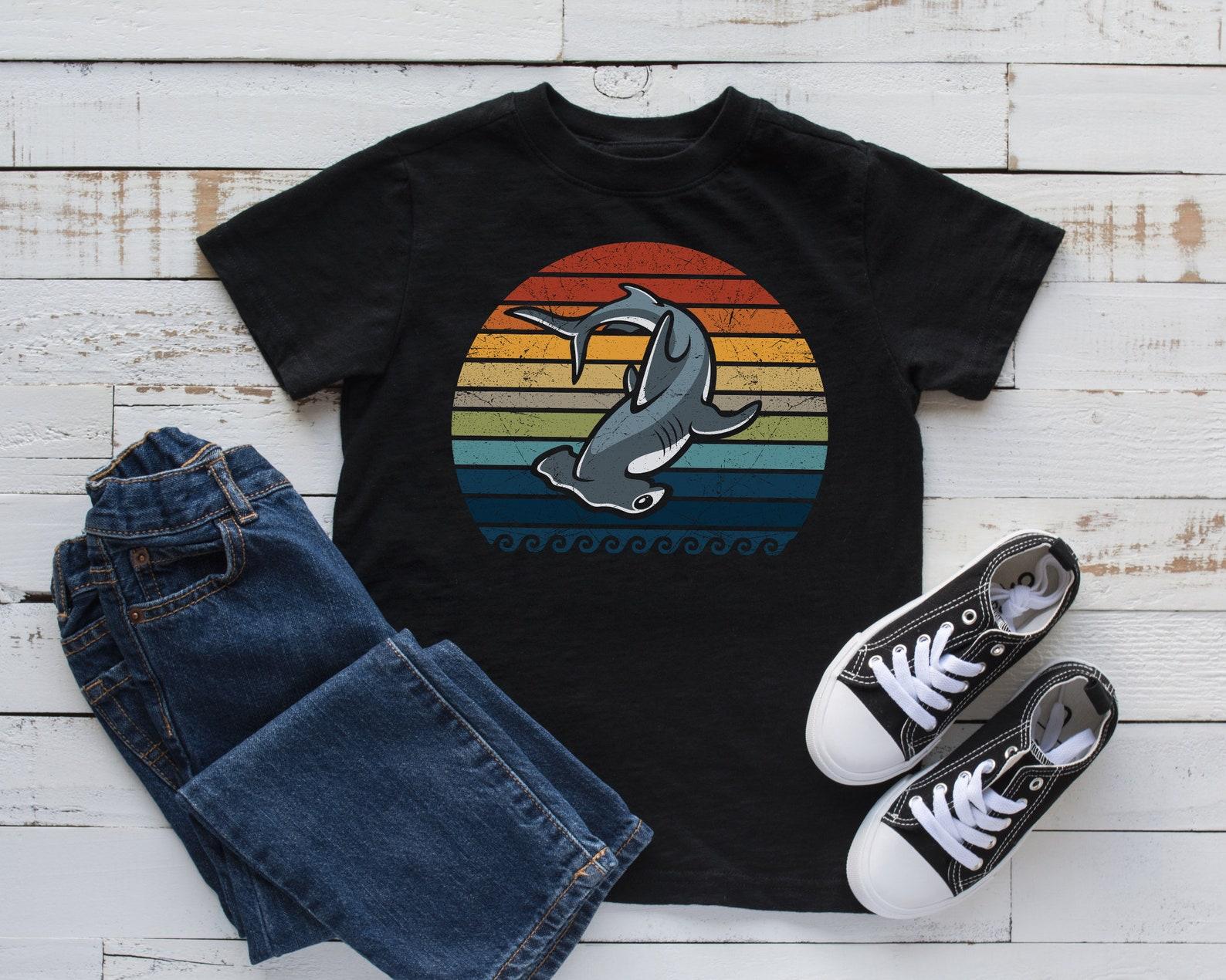 Hammerhead Shark T-Shirt, Shark Kids Tee, Toddler Tee, Tank Top, T-shirt, T-shirt,T-shirt, Kids Tee Apparel Gift 4XL