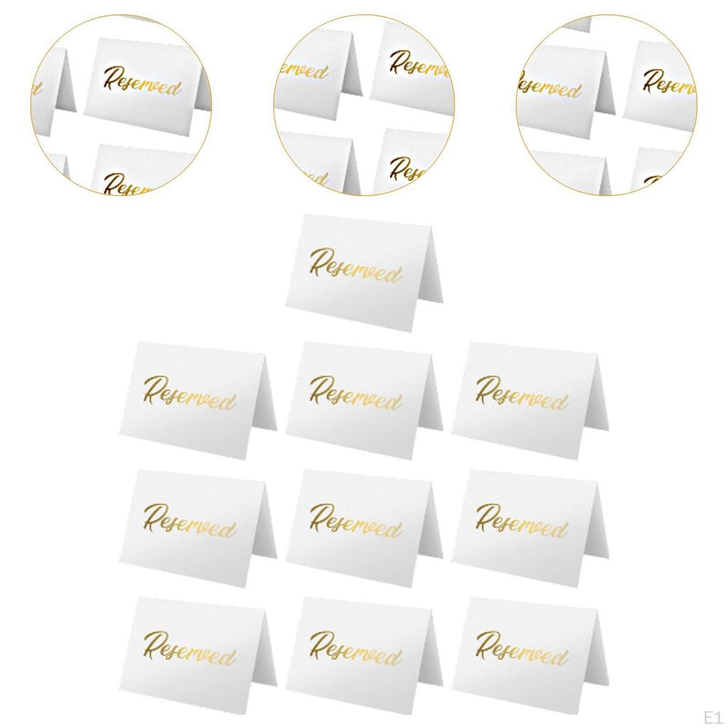 10 Pieces Reserved Table Card Cardstock Multipurpose Portable Placeholders Place Cards for