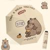 Anti-UV Capybara Automatic Umbrella Lightweight Cartoon Folding Sun Umbrella  Outdoors