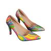 Women's Pointed Pumps Colorful High Heel Slip-On Wedding Shoes Thin Heels Bridal