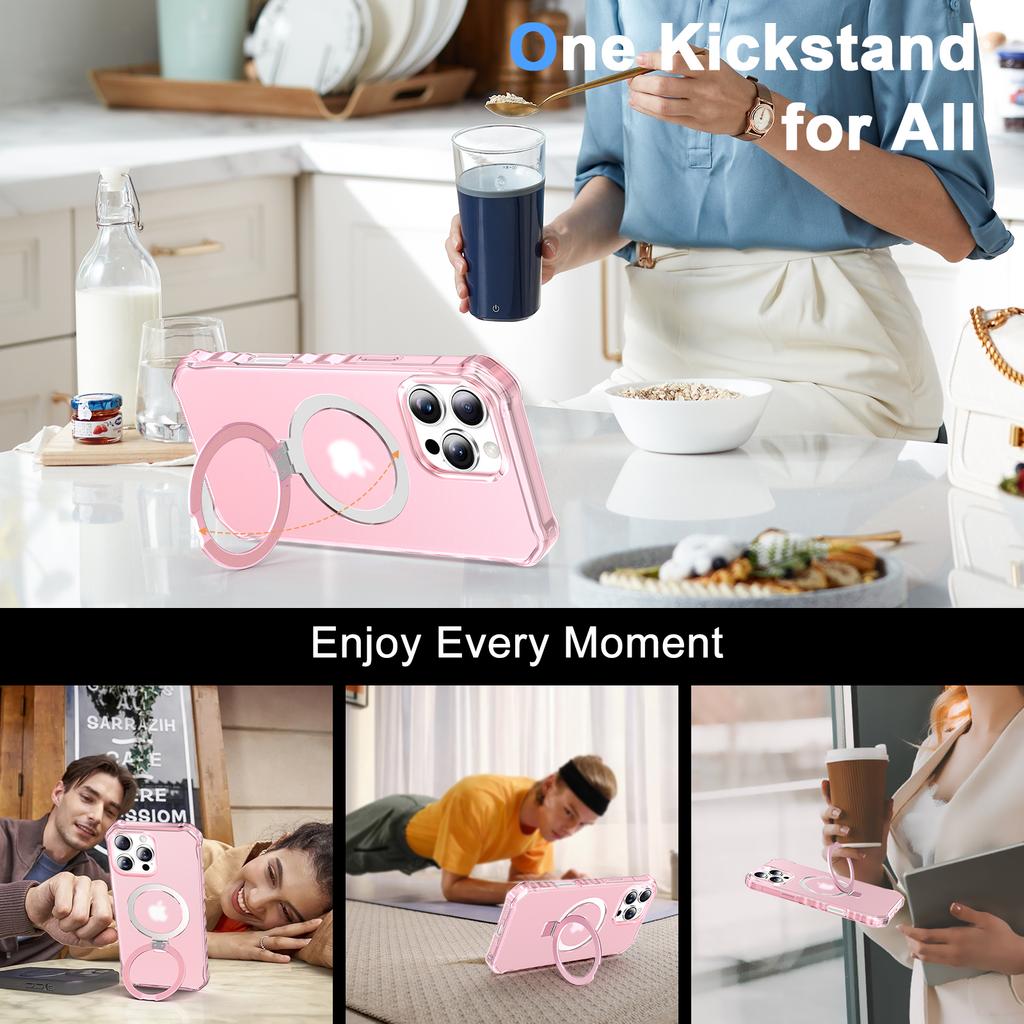 For iPhone 16 Pro Max Case Small Wavy Edge Compatible with MagSafe Frosted Anti-Drop PC+TPU Phone Cover