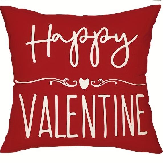 Valentines Day Pillow Cover Set  Red Polka Dot  Love Heart Gnomes Design  Decor for CouchLiving Room (Inserts Not Included)