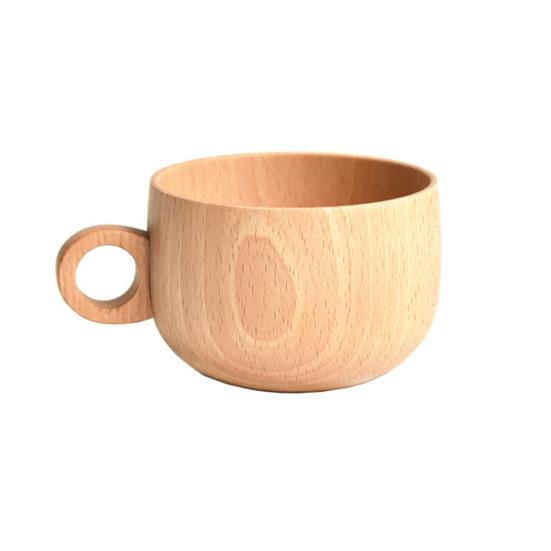 Good Carved Beautiful Coffee Cup Wood Natural Food-grade Milk Cup for Home