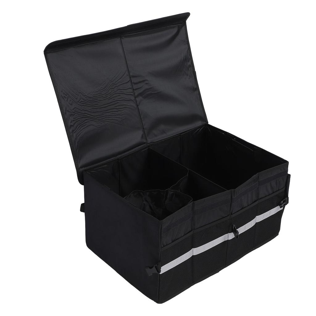 Car Trunk Organizer with Lid 63L Large Capacity Collapsible Cargo Storage Box for Vehicles SUVs
