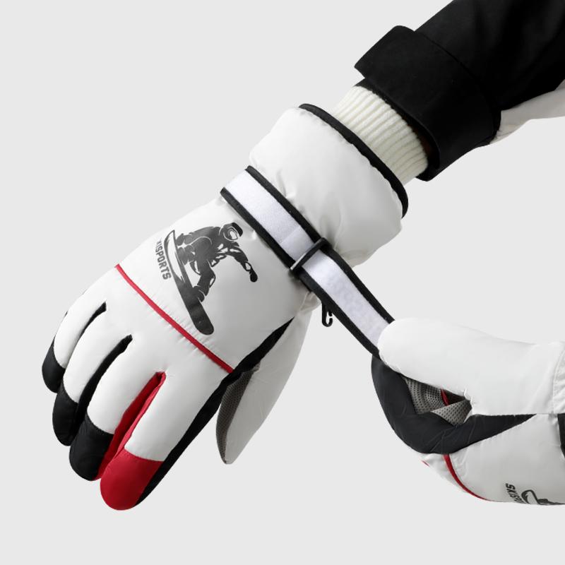 Outdoor Waterproof Touchscreen Fashion Adjustable Custom Men Sports Snowing Winter Ski Gloves