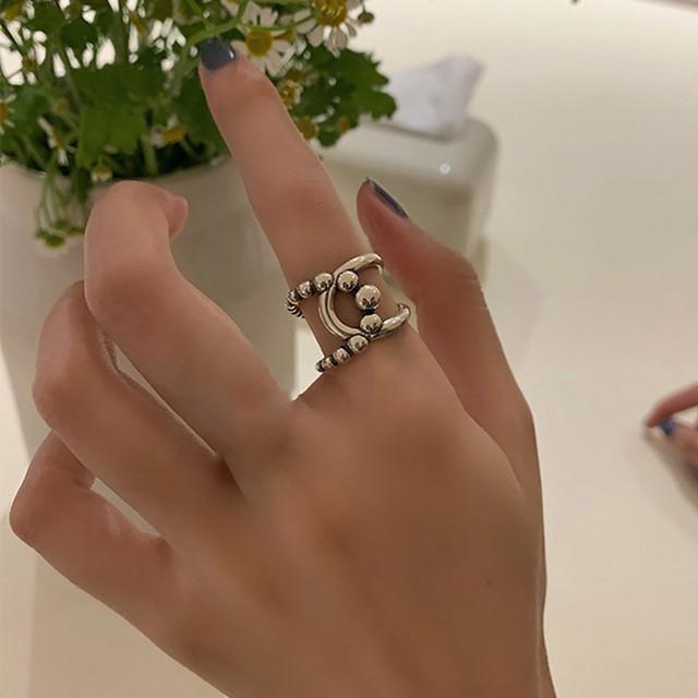 

Minimalist 925 Sterling Silver Smooth Rings for Women New Fashion Vintage Geometric Handmade Birthday Party Jewelry Gift зелений