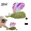 Interactive Cat Toys Crinkle Mosquito Toy with Catnip Gall Fruit Chew Hunting Instinct Toy Soft Plush Insect Stuffed for Indoor Cats Kittens Durable