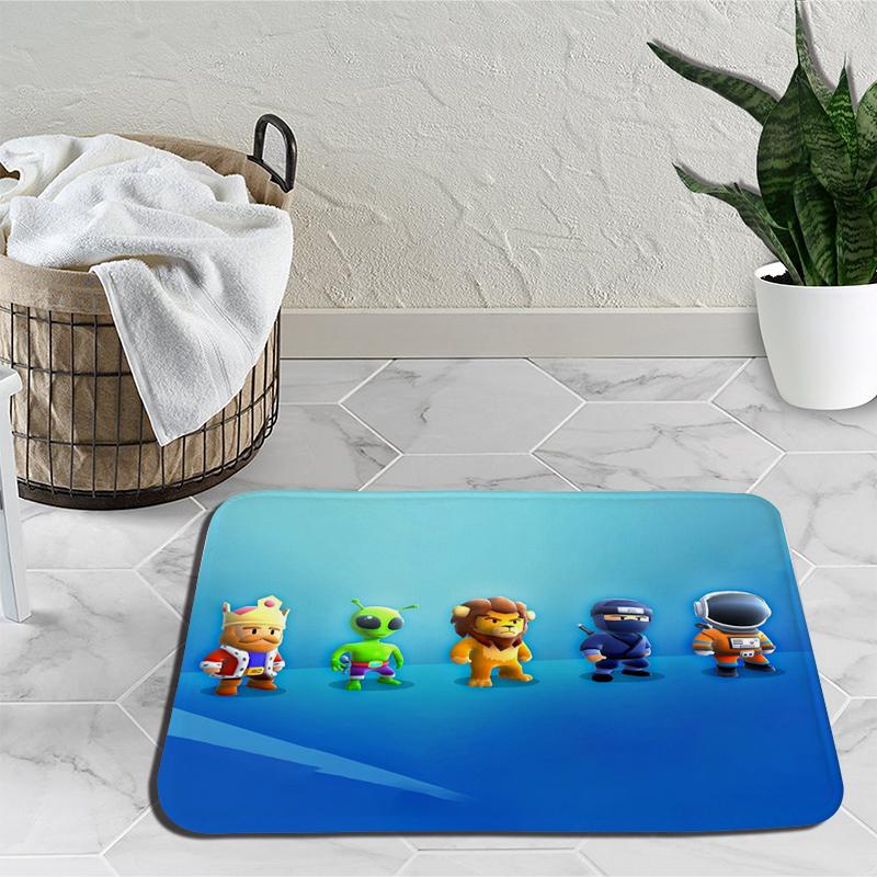 Stumble Guys Karikatür Halı Tökezlemek Oyunları Halı Yatak Odası Dekorasyon Yoga Mat Anime Açık Halı kaymaz Halı doğum günü hediyesi