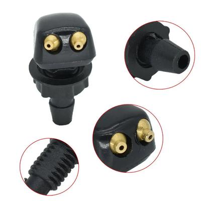 2Pcs Car Windshield Wiper Washer Spray Nozzle Universal Car Models Car Dual Holes Windshield Washer Nozzle Wiper Water Spray Jet