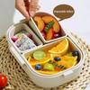 2 Pc Lunch Box BPA Free Microwave Safe Large Capacity Leak-proof Bento Box Portable Divided Food Storage