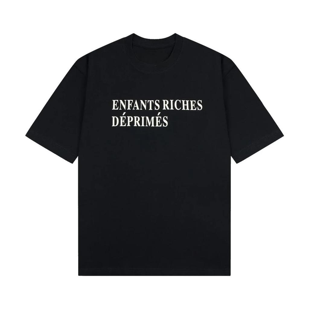 Summer ERD Retro Niche Trendy Brand Letter Round Neck Printing Slogan Women's Loose Short-sleeved Cotton T-shirt Street Wear