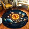 Planet Solar System Printed Round Earth Starry Moon Pattern Door Mat Kitchen Bedroom Living Room Carpet Entrance Porch Rug