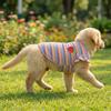 Ruffle Striped Dog Striped Vest Breathable Puppy Skirt Cute Two Legged Puppy Vest  Spring Summer