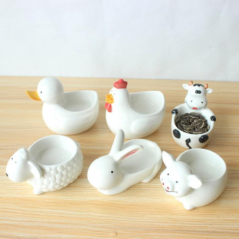 Personalized Children's Ceramic Snack Bowl - Cartoon Design, Baby Tableware 3899