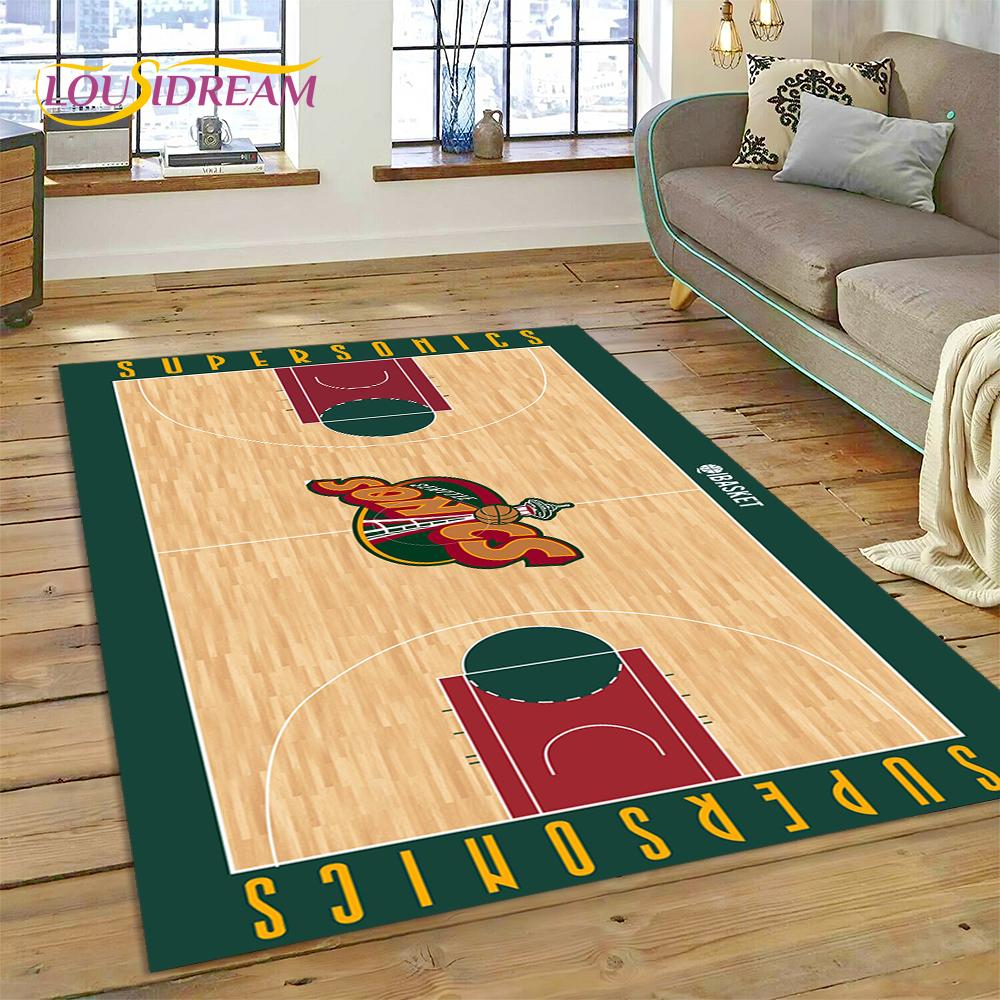 3D America Basketball Court Team Customized Rug Carpet for Living Room Bedroom Decor,Non-slip Decoration for Sofa Doormat Gift