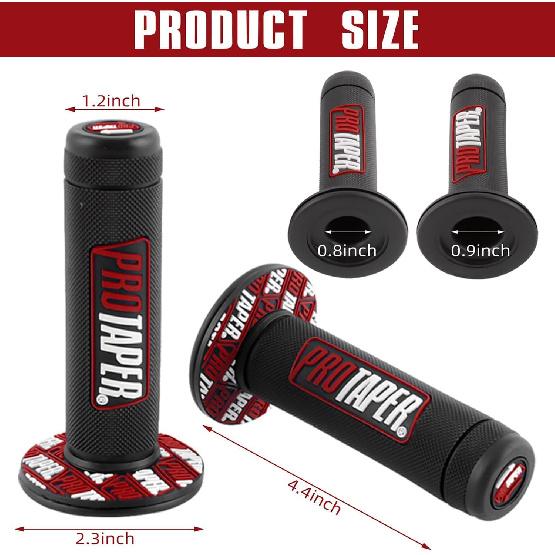 Linekong 7/8" 22Mm Twist Throttle Grips Cable For CRF KLX TTR 110 125 150 200 250 Cc Dirt Pit Bike (Red