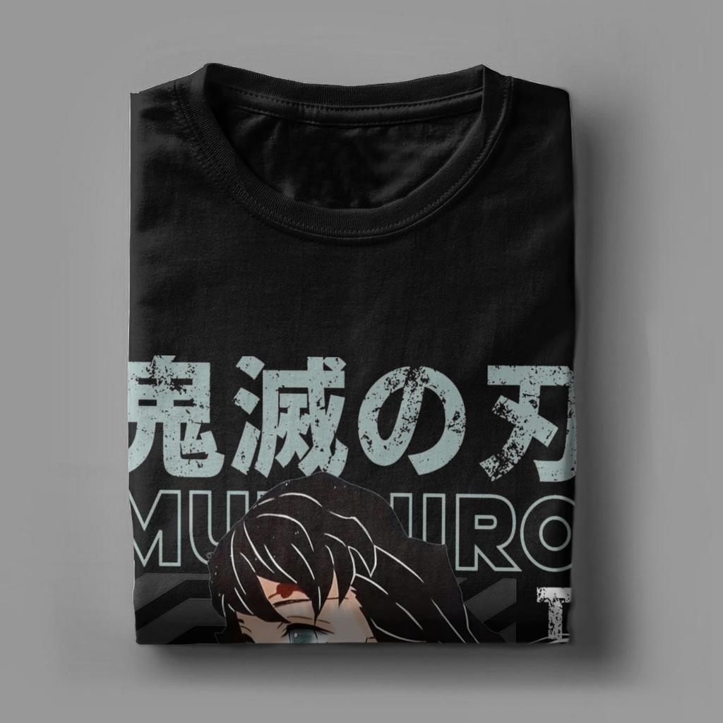 Kreative Muichiro Tokitoo Dämonenjäger T-Shirts für Herren Rundhals Baumwoll-T-Shirt Kurzarm T-Shirt Übergröße Kleidung