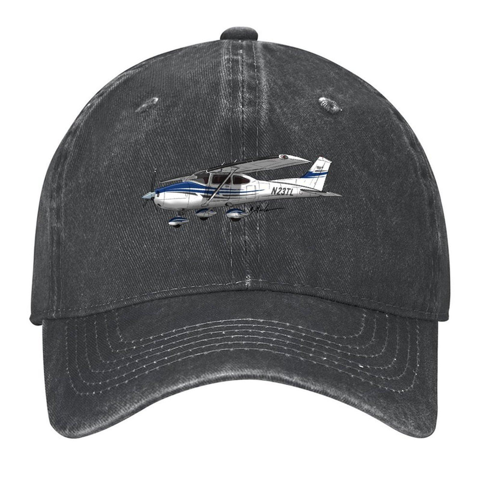 

Cessna Skylane Emblem Old School N23TL Baseball Cap Streetwear Trucker Hat fun hats Military Tactical Cap Girl Mens