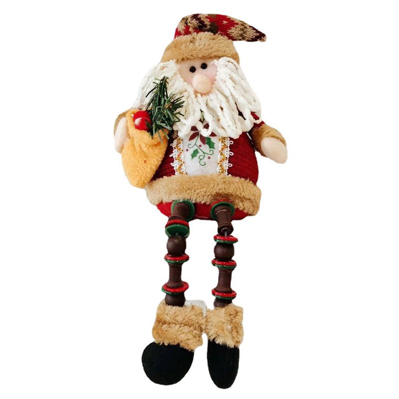 New Christmas Dolls Tree Decor New Year Ornament Reindeer Snowman Santa Claus Sitting Doll Decoration Merry Christmas