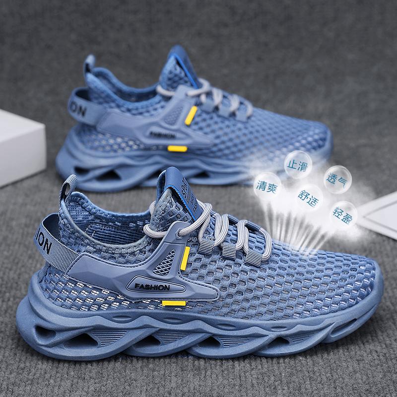 Breathable Mesh Summer Men Platform Sneakers Lightweight Casual Loafers Shoes for Running Tennis Hiking Outdoor Daily Wear