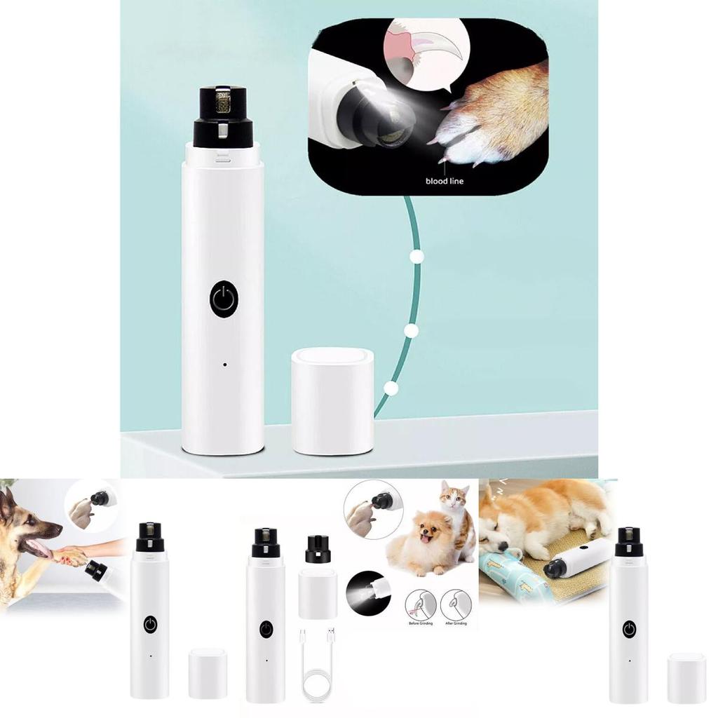 Electric Pet Nail Grinder With Light For Precise Safe Grooming Of Dogs And Cats