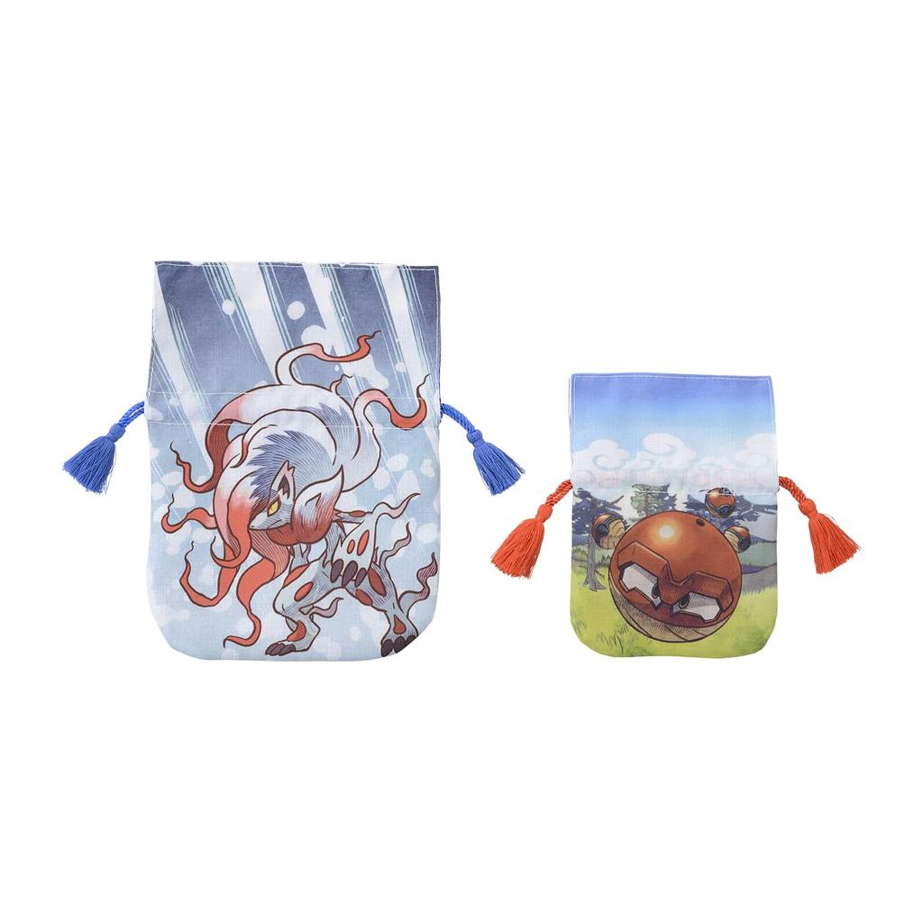 Pokémon Center Original Reversible Drawstring Bag Set of 2 - HISUI DAYS