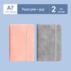 A7 Mini Pocket Notebook with Thick Leather Cover - Retro and Simple Design