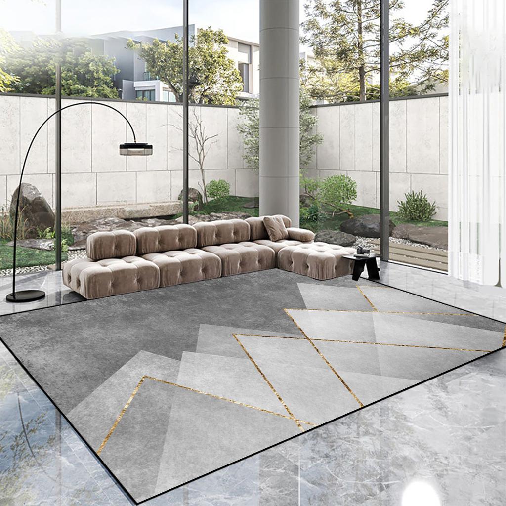 Nordic Geometric Low Pile Carpet Non Slip Living Room Rug 160x230cm Large Area Bedroom Floor Mat