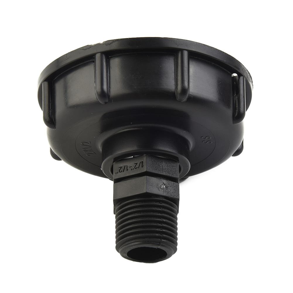 Plastic IBC Tank Connector, 60mm Coarse Thread Inlet, 1/2 3/4 1 Outlet Size, Easy to Use for IBC Tank Applications