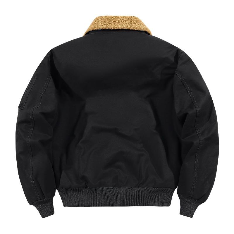 Printable Lamb Fleece Tooling Jacket Men's Loose Padded Cardigan Lapel Fleece Casual Jacket