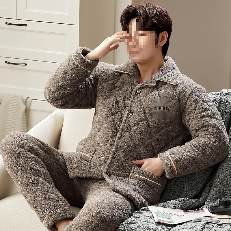 

G5Z Men s Quilted Pajama Set – Warm, Comfortable Top & Pants for Home and Outdoor Wear. XXXL