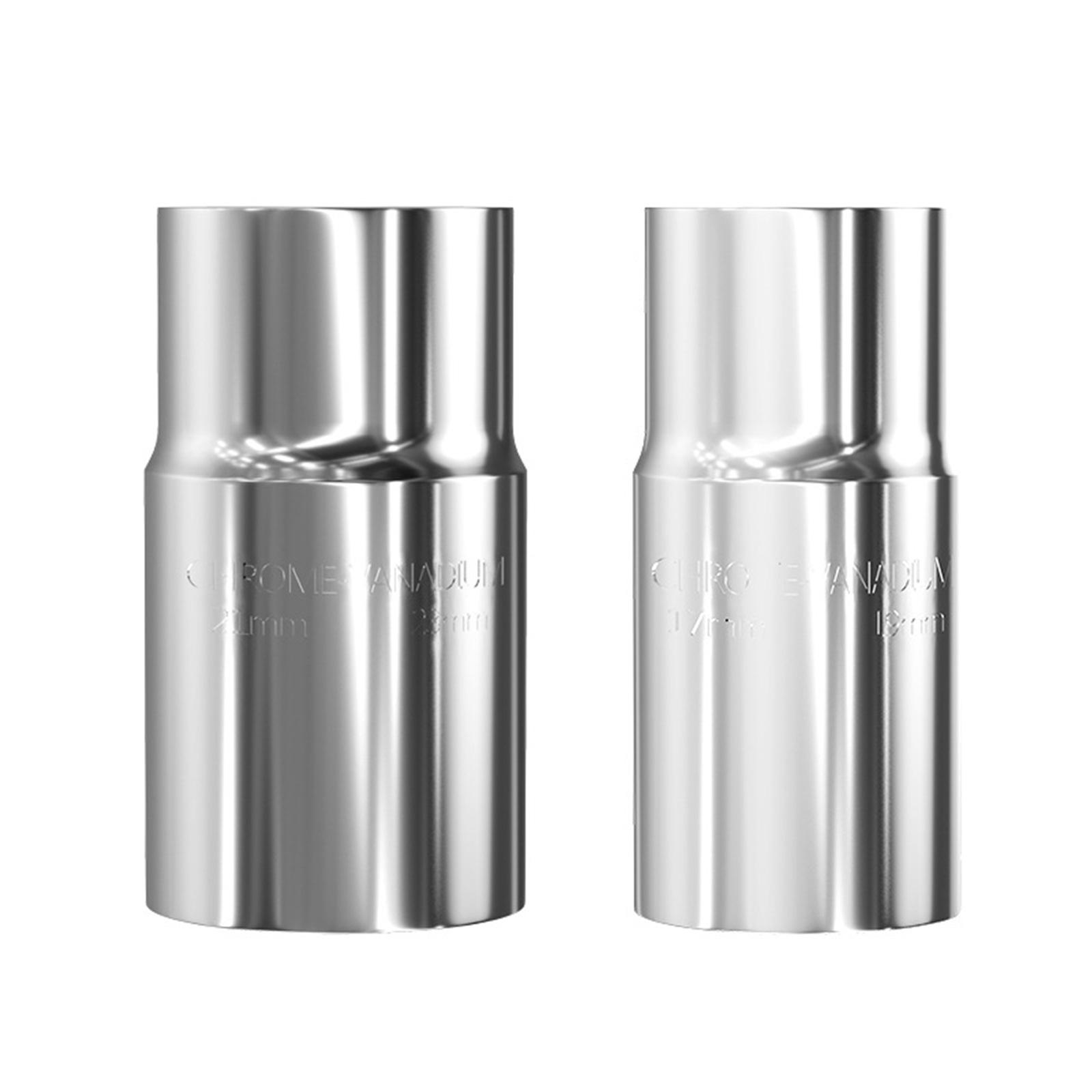 

Набор торцевых головок для шин, 2 шт., 17-19 мм и 21-23 мм, двусторонний дизайн, совместимы с трещоточными ключами и электроинструментом