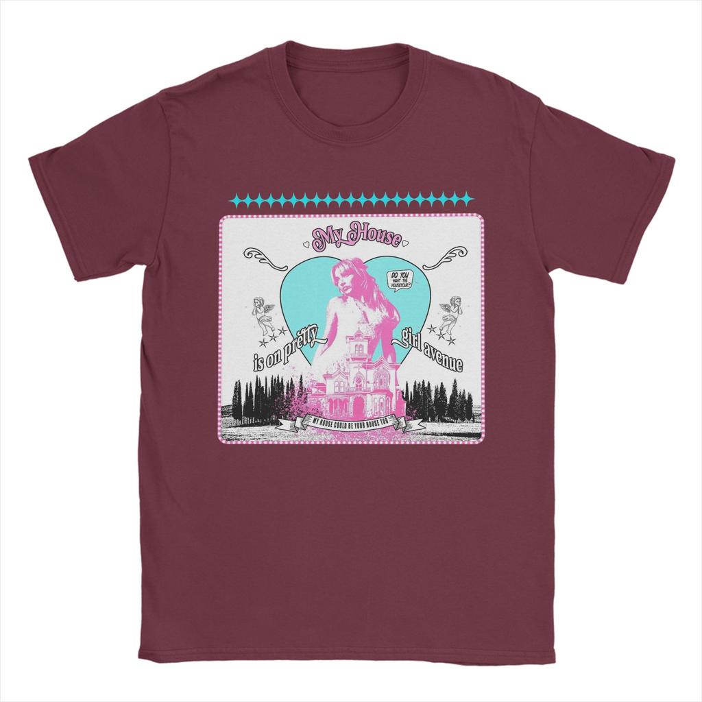 Pretty avenue House Tour Sabrina Carpenter T Shirts for Men 100% Cotton Vintage T-Shirts Crewneck  Tee Shirt Clothes 4XL 5XL
