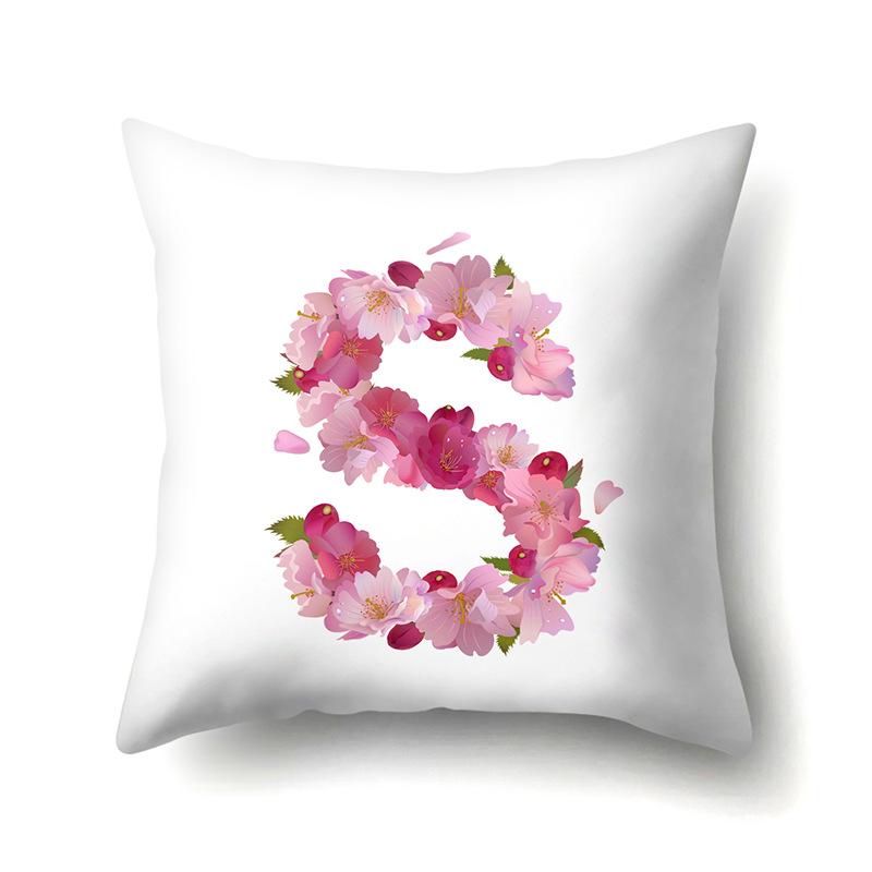 Polyester Kissenbezug Heim Auto Dekoration Druck Kissenbezug 26 Englische Buchstaben Kissenbezug