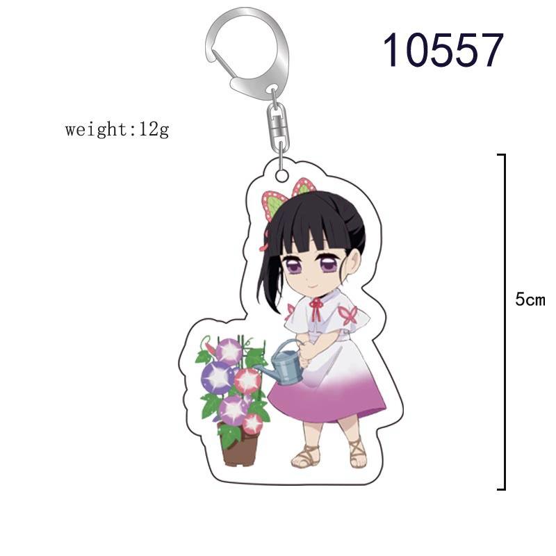 Keychain Pendant Anime Demon Slayer Kimetsu No Yaiba Kamado Tanjirou Double Sided HD Bag Pendant Gift For Fans Cosplay Props Jewelry Gift