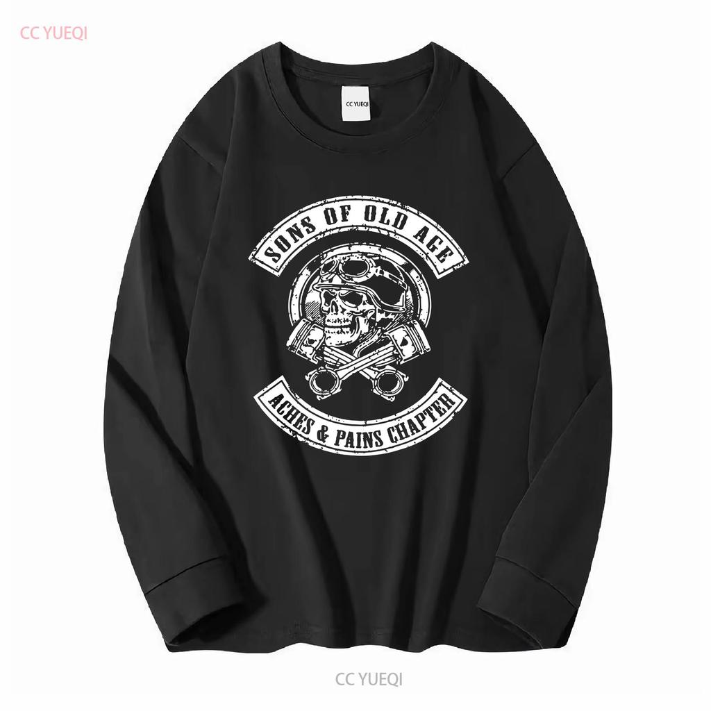 Sons Of Old Age Aches And Pains Chapter on back T Shirt long or short sleeves vintage Washed Stylish graphic