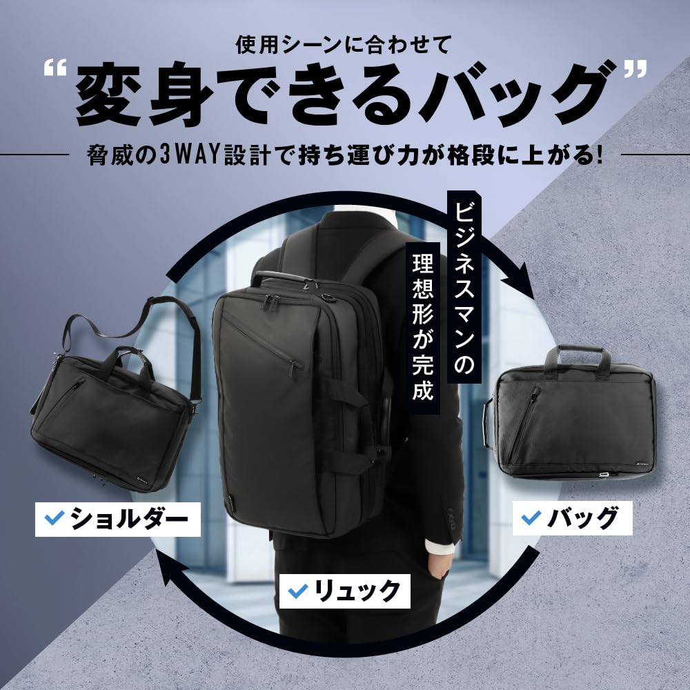Business Business Backpack Business Bag Bag Backpack Large Capacity Water Repellent Waterproof Expandable Laptop PC Commuting Business Trip Travel