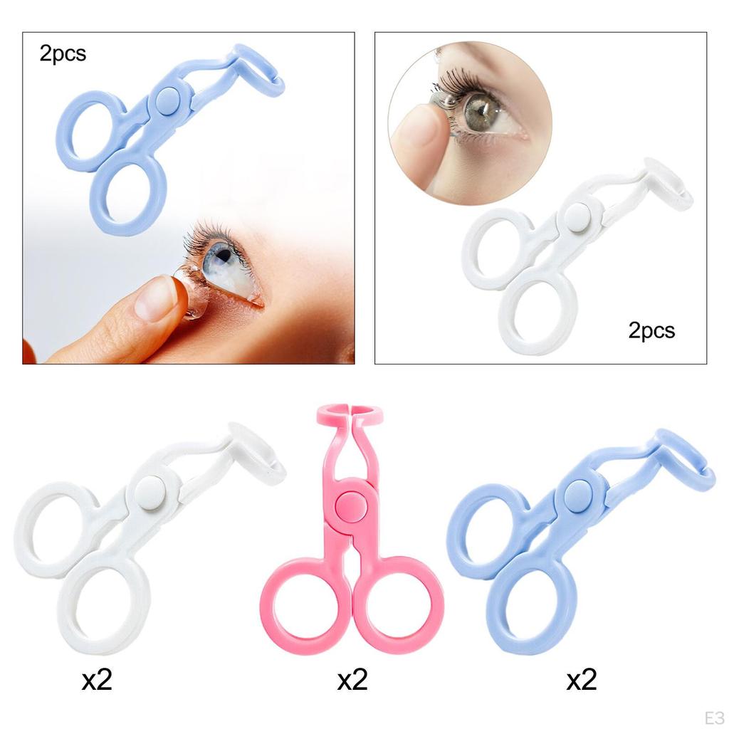 2 Pieces Eye Cares Contact Lens Inserter wearing Aids Spread Out Eyelids Outdoor