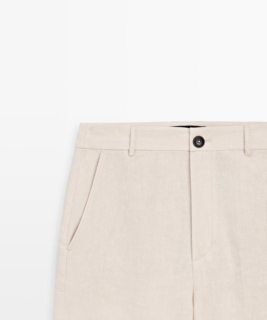 Masimodutti 100% Linen Relaxed Fit Pants
