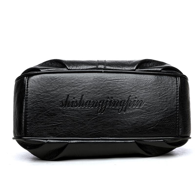 Vintage Soft Leather Handbag Women's Commuter Multi-Layer Large Capacity Shoulder Crossbody Bag