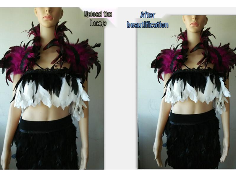 Double-Layer Goose Feather Shawl: Party Vest & Cowl