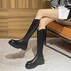 Straight Long Knight Boots Children Thick-soled New Commuter Autumn and Winter Black Tall But Knee-long Boots
