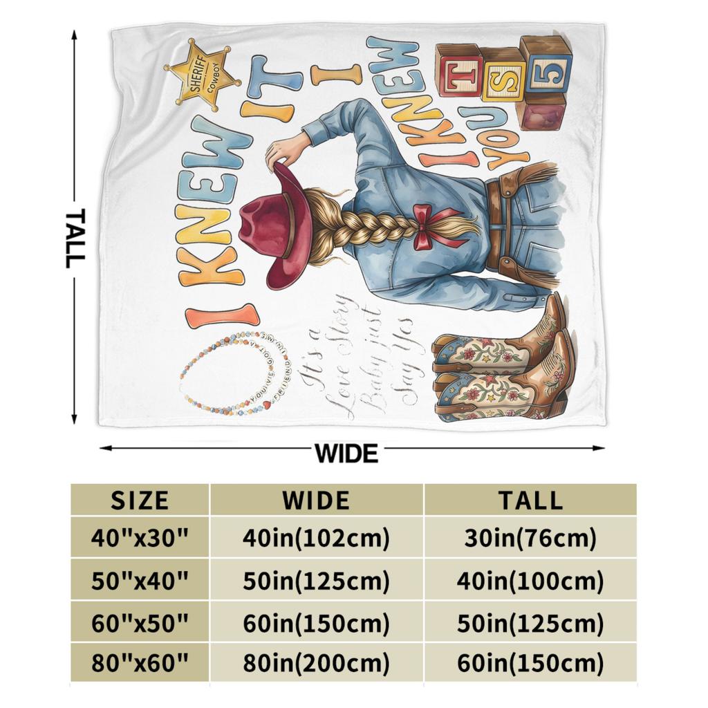 I Knew It I Knew You Country Knitted Blankets TS5 Plush Throw Blanket Summer Air Conditioning Portable Soft Warm Bedspreads,