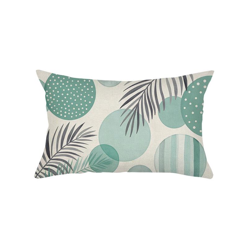 Bohemian Waist Pillowcase Atmosphere Decoration Living Room Sofa Cushion Polyester Plant Print Cushion Cover