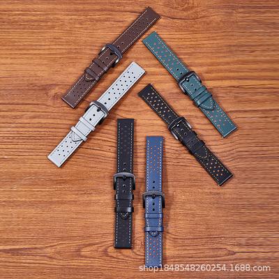 Suitable For Samsung Watch Galaxy /5/6 Generation Leather Strap Huawei Gt20/22Mm Hole Strap