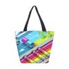Borsa da donna senza tema Borsa a spalla da ragazza Borsa in tela stampata Tendenza moda Borsa tote di grande capacità