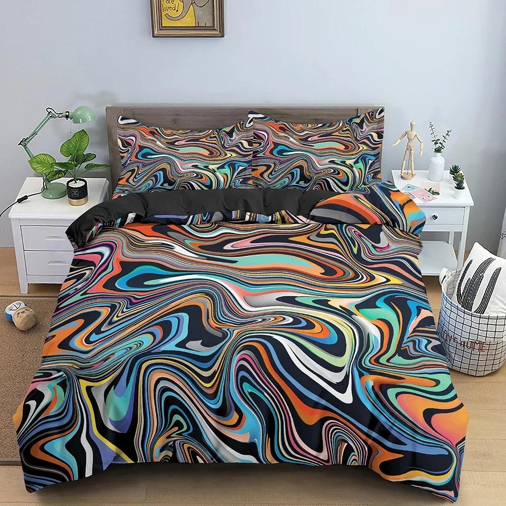 Comfortable Stylish Pattern Duvet Cover Set With Duvet Cover And Pillowcases King Queen Twin Sizes For All Ages